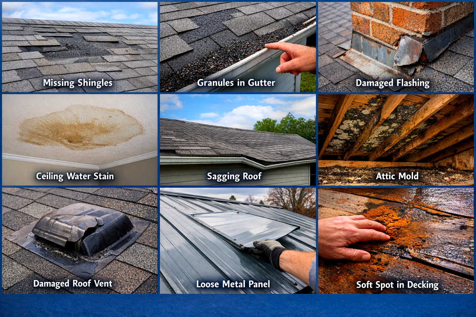 Roof Damage Warning Signs Checklist