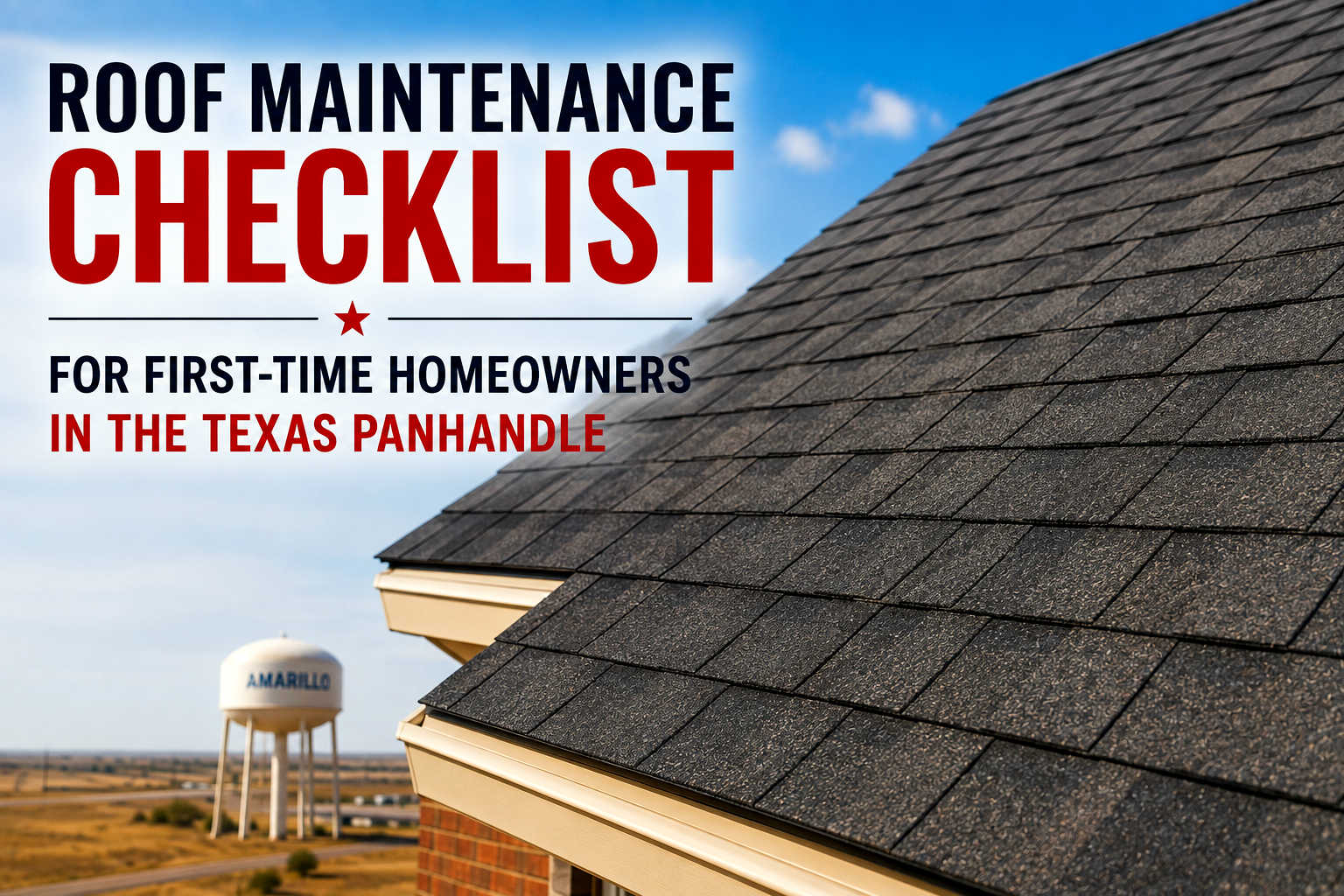 Critical Roof Maintenance Checklist for First Time Home Owners in the Texas Panhandle